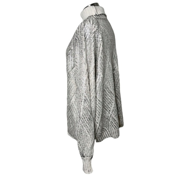 LUMINA Italian Metallic Wool Alpaca Blend Sweater size XL - Picture 7 of 10